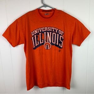 Vintage University of Illinois Shirt Single Stitch Americas Finest 1989 Mens L